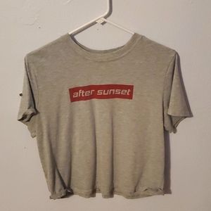 Grey, Mighty Fine Crop Top, after sunset, Medium